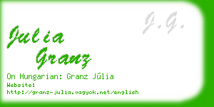 julia granz business card